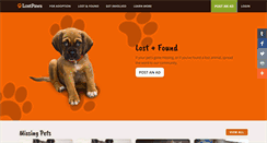 Desktop Screenshot of lost-paws.org