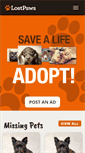Mobile Screenshot of lost-paws.org